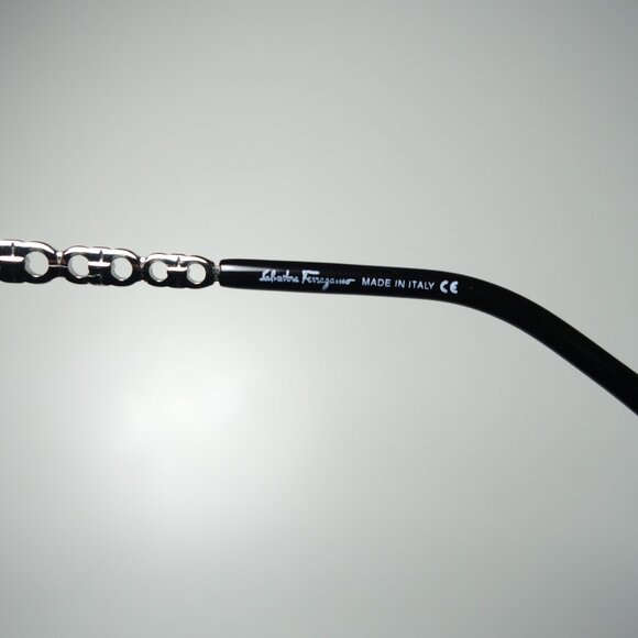 Vintage Salvatore Ferragamo Rimless Metal Frame Sunglasses Made In Italy w/ Case - Picture 12 of 16